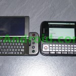 Comparaison clavier HTC G1 à gauche et Motorola Dext à droite
