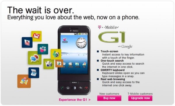 T-Mobile G1 en vente aux Etats-Unis !