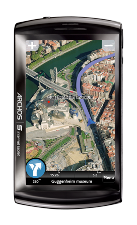 ARCHOS 5 Internet Tablet_GPS 3D_Realistic_vignette