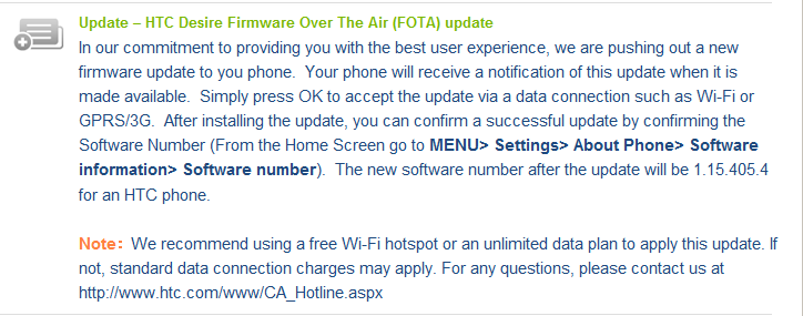 (MàJ) [Exclu] HTC Desire : Guide Utilisateur et Mise à jour OTA !