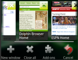 Dolphin Browser HD sur Android